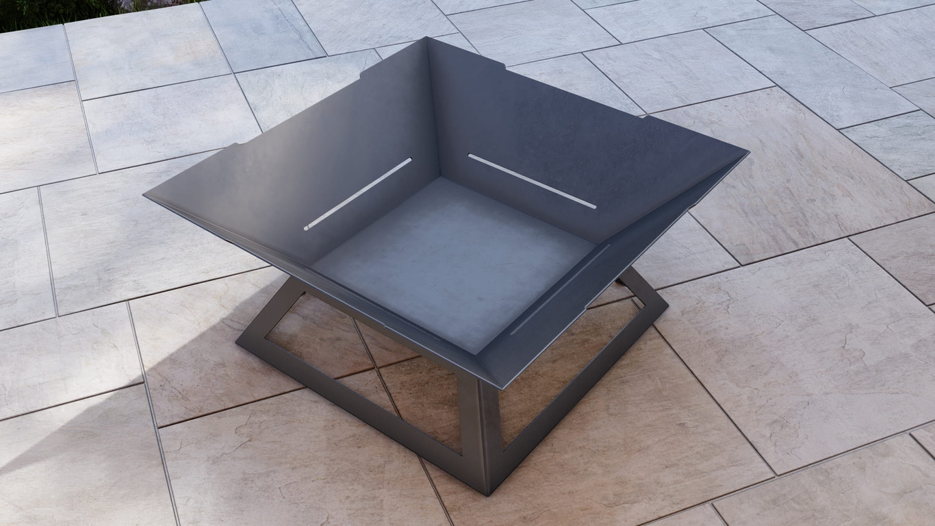 Square Weld Fire Pit Grill V4. DXF, SVG files for plasma, laser cutting. Outdoor Barbecue. Фото 8