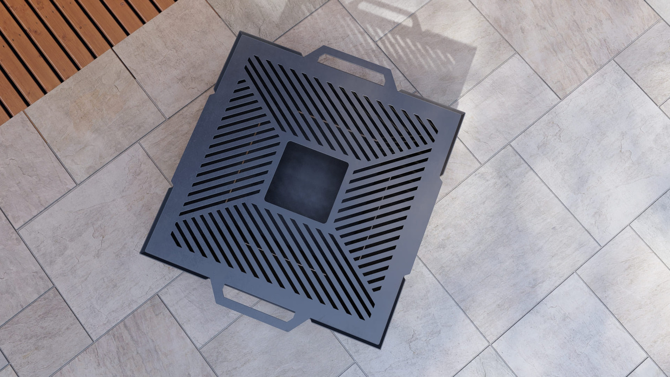 Square Weld Fire Pit Grill V5. DXF, SVG files for plasma, laser cutting. Outdoor Barbecue. Фото 10