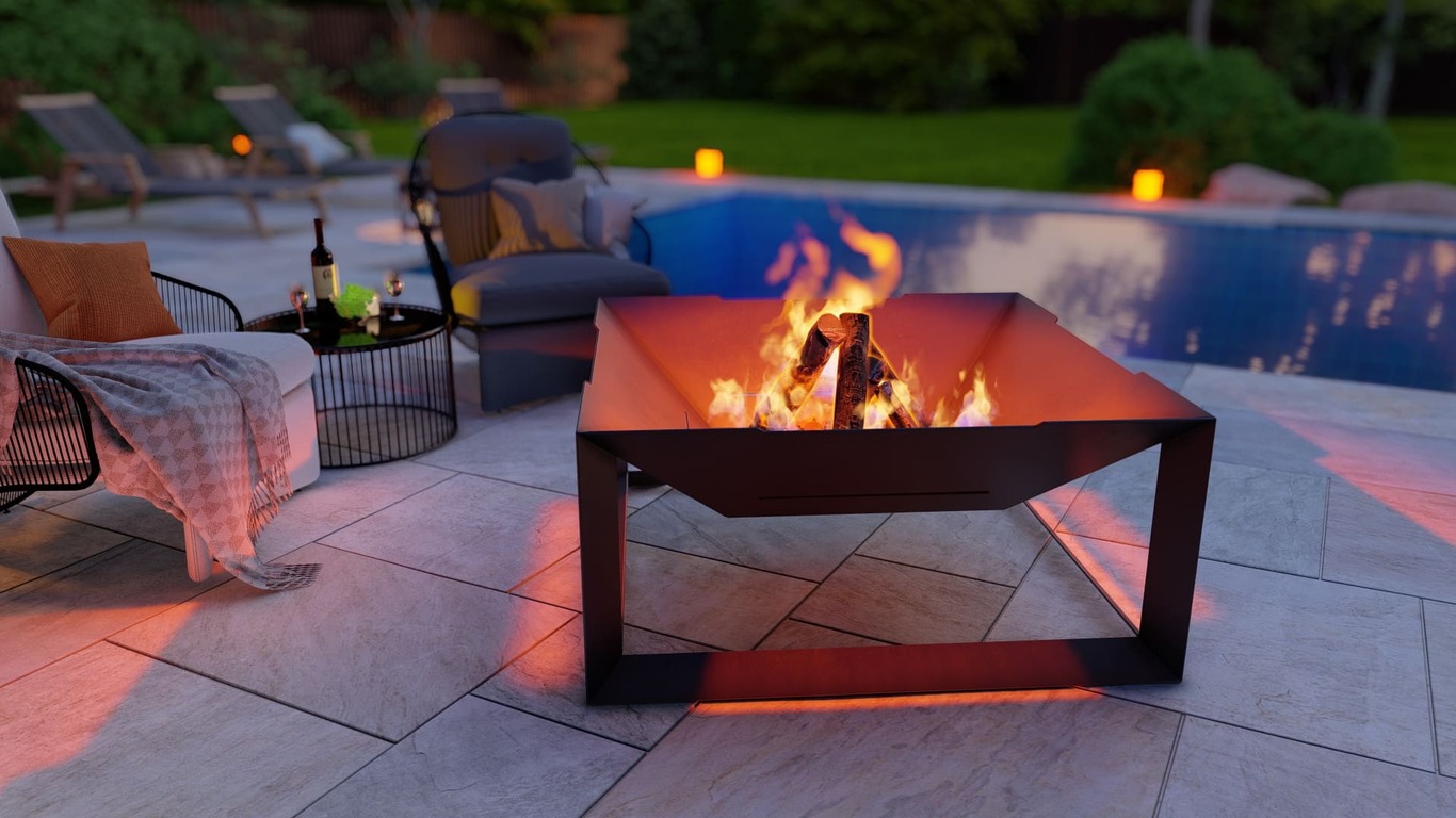 Square Weld Fire Pit Grill V5. DXF, SVG files for plasma, laser cutting. Outdoor Barbecue. Фото 4