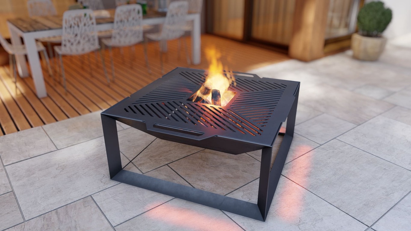Square Weld Fire Pit Grill V5. DXF, SVG files for plasma, laser cutting. Outdoor Barbecue. Фото 5