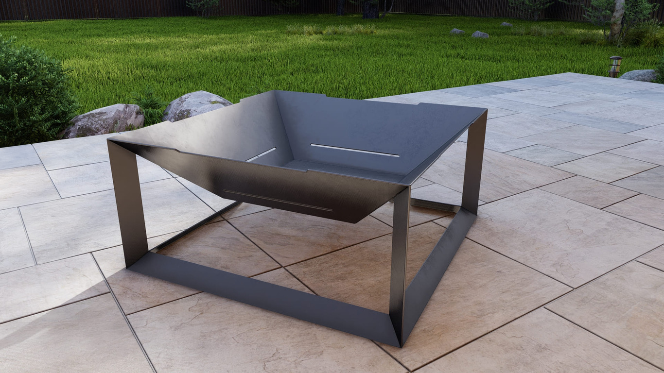Square Weld Fire Pit Grill V5. DXF, SVG files for plasma, laser cutting. Outdoor Barbecue. Фото 9
