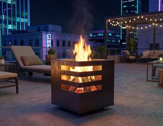 Cube Fort Fire Pit. DXF, SVG files for plasma, laser cutting