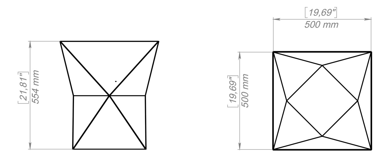Lareira Externa Reflect V2. Arquivos DXF e SVG para corte e plasma a laser. Фото 12