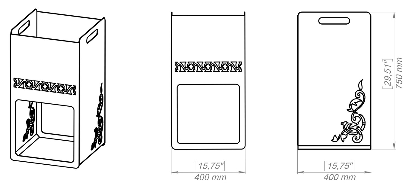 Braciere Reale. File DXF, SVG per taglio plasma, laser. Фото 14