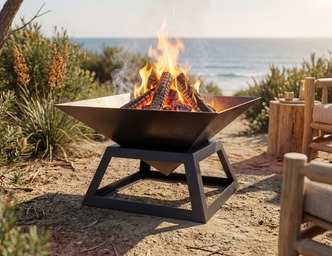 Square Fly 27" Fire Pit. DXF, SVG files for plasma, laser cutting
