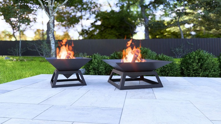 Square Fly Fire Pit Two Sizes. DXF, SVG files for plasma, laser cutting