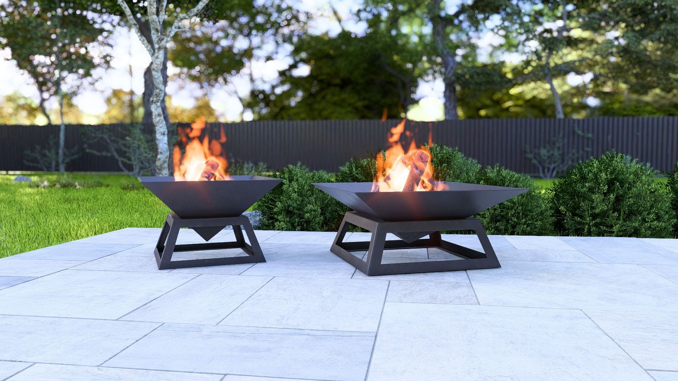 Square Fly Fire Pit Two Sizes. DXF, SVG files for plasma, laser cutting