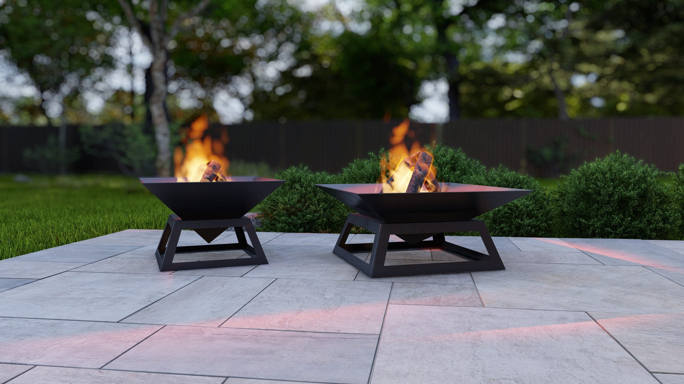 Square Fly Fire Pit Two Sizes. DXF, SVG files for plasma, laser cutting. Фото 3