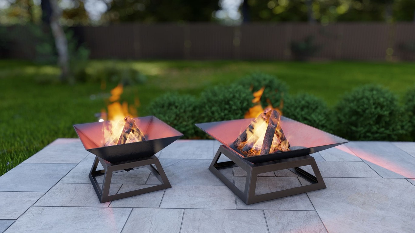 Square Fly Fire Pit Two Sizes. DXF, SVG files for plasma, laser cutting. Фото 2