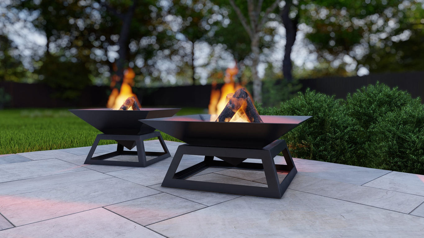 Square Fly Fire Pit Two Sizes. DXF, SVG files for plasma, laser cutting. Фото 4