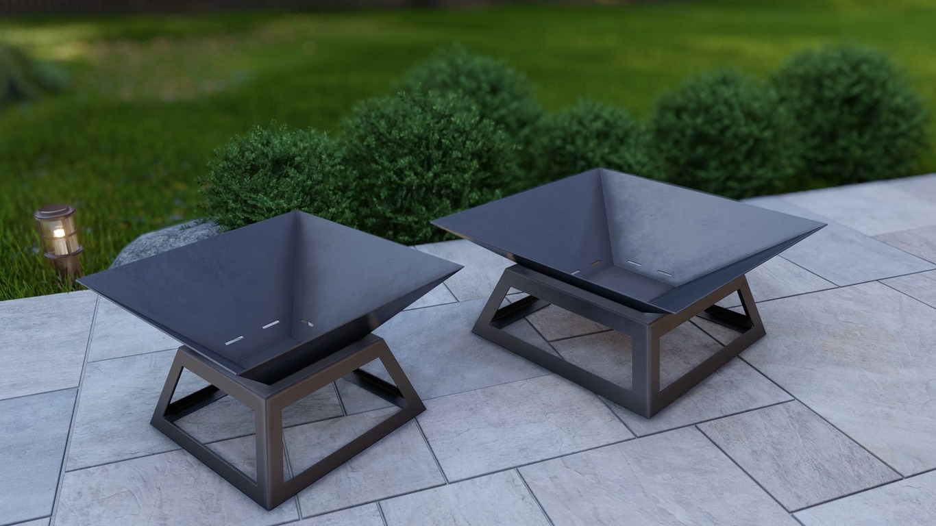 Square Fly Fire Pit Two Sizes. DXF, SVG files for plasma, laser cutting. Фото 5