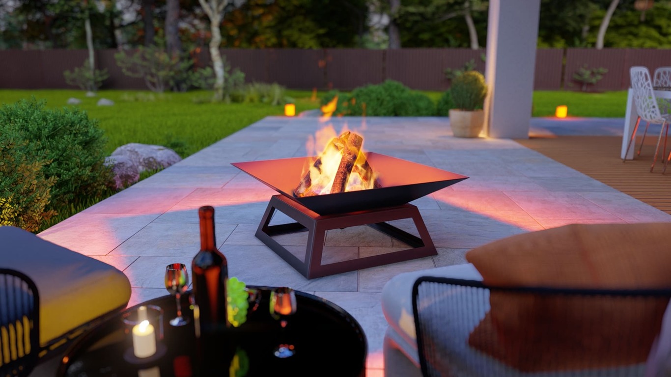 Square Fly Fire Pit Two Sizes. DXF, SVG files for plasma, laser cutting. Фото 10