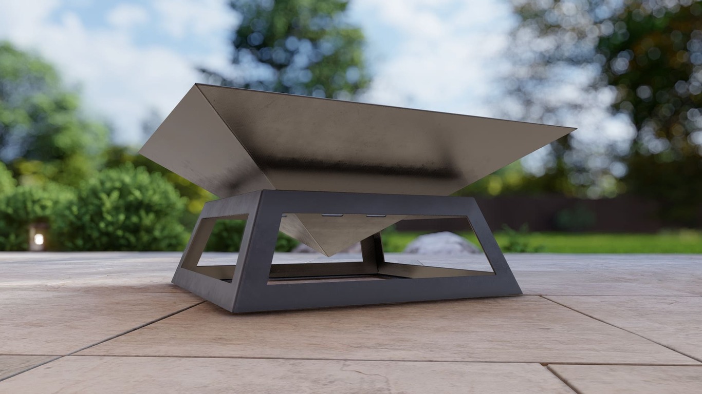Square Fly Fire Pit Two Sizes. DXF, SVG files for plasma, laser cutting. Фото 13