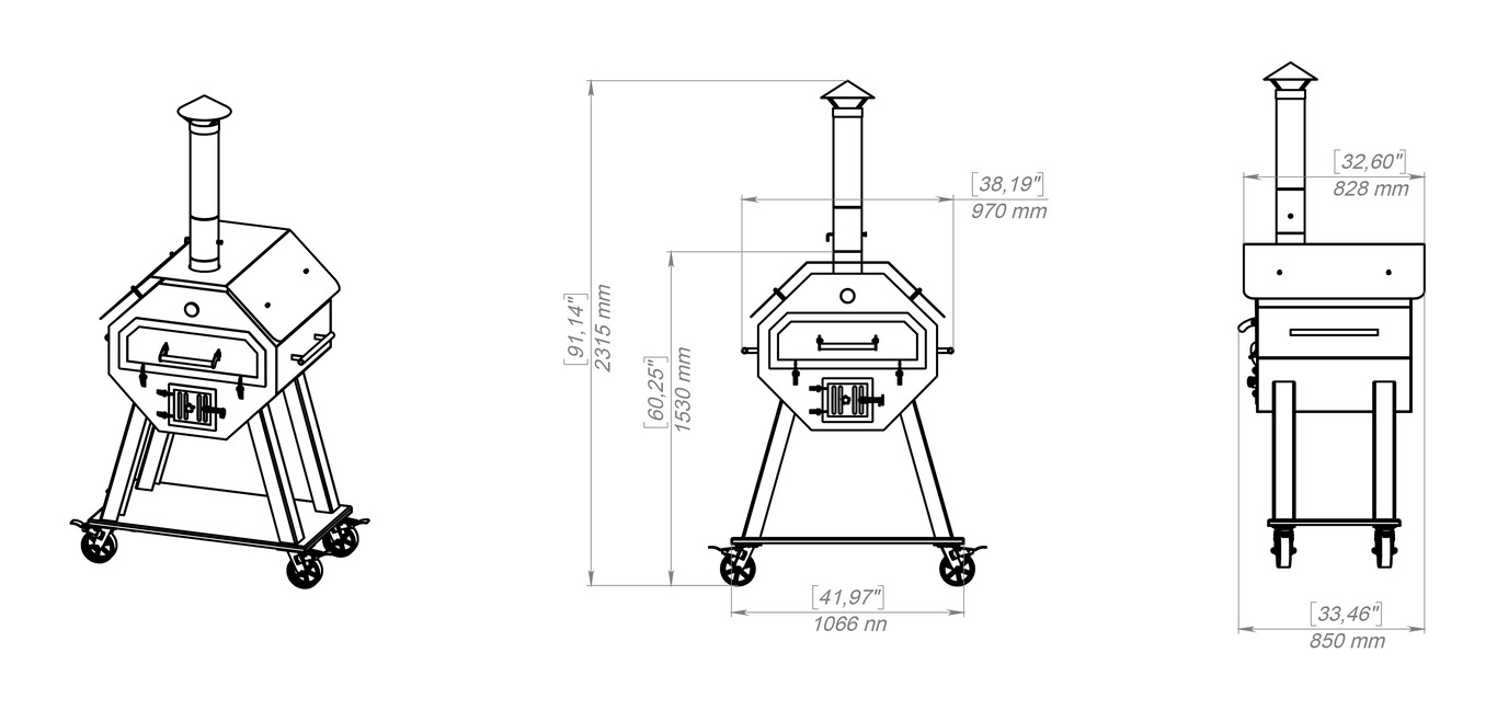 Pizza Oven and Grill. DXF files for laser, plasma cutting. Фото 22