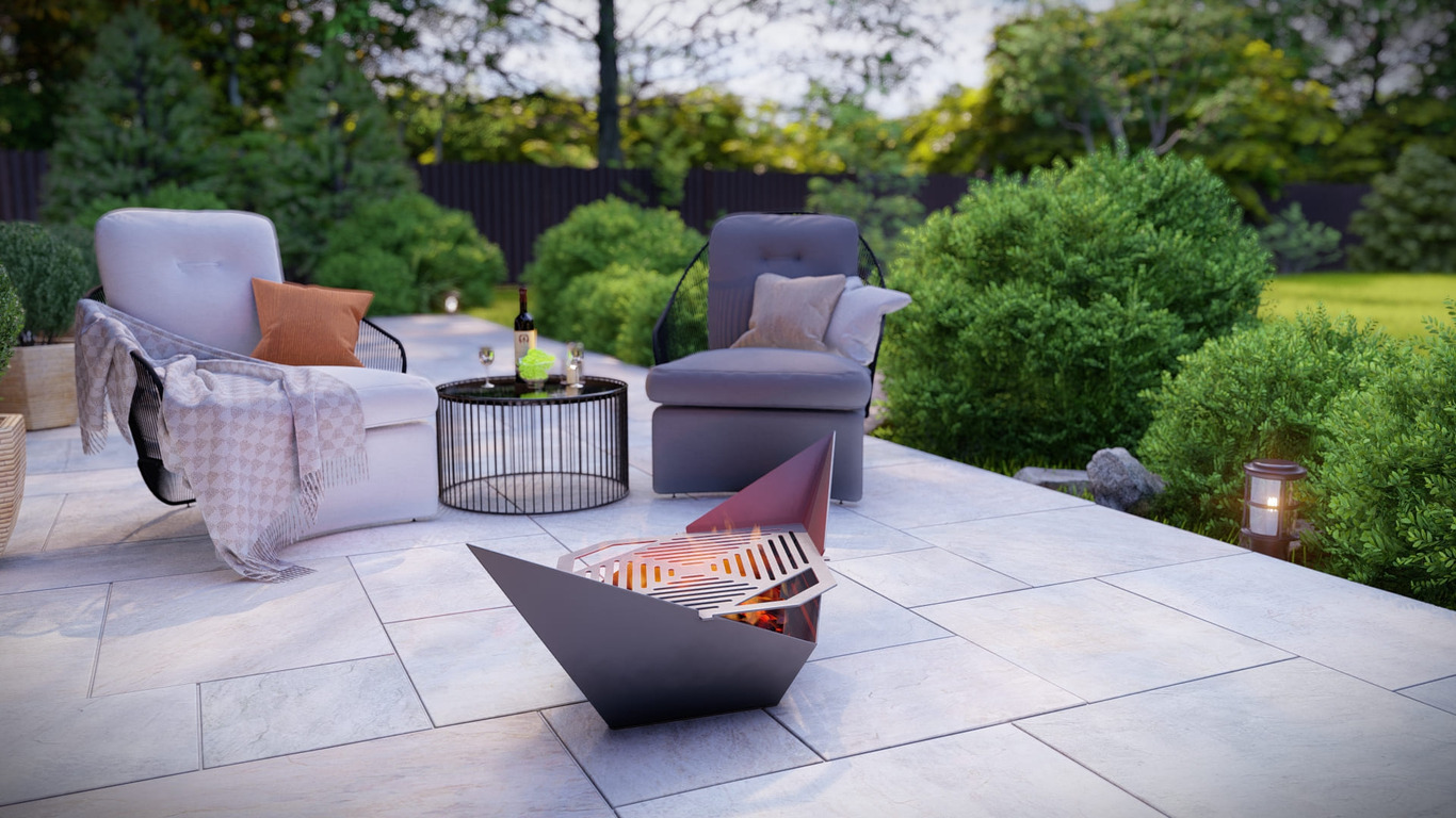 Paper Boat Fire Pit Grill. DXF, SVG files for plasma, laser cutting. Portable BBQ for Camping. Фото 2