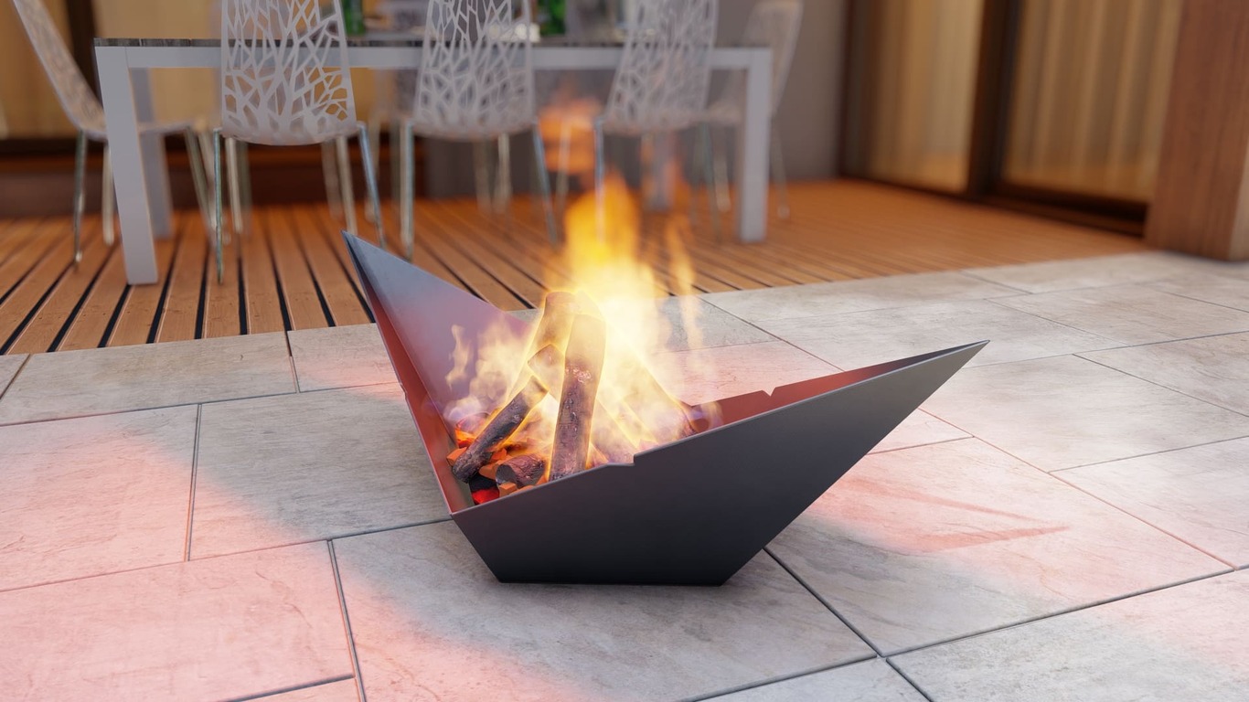 Paper Boat Fire Pit Grill. DXF, SVG files for plasma, laser cutting. Portable BBQ for Camping. Фото 6