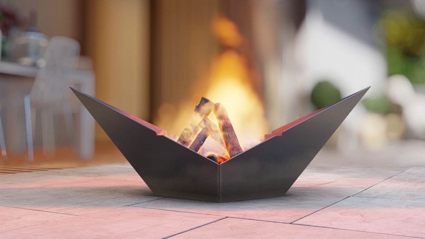 Paper Boat Fire Pit Grill. DXF, SVG files for plasma, laser cutting. Portable BBQ for Camping. Фото 8