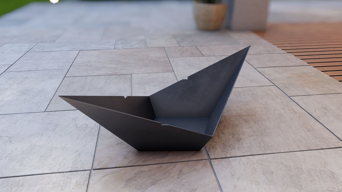 Paper Boat Fire Pit Grill. DXF, SVG files for plasma, laser cutting. Portable BBQ for Camping. Фото 9