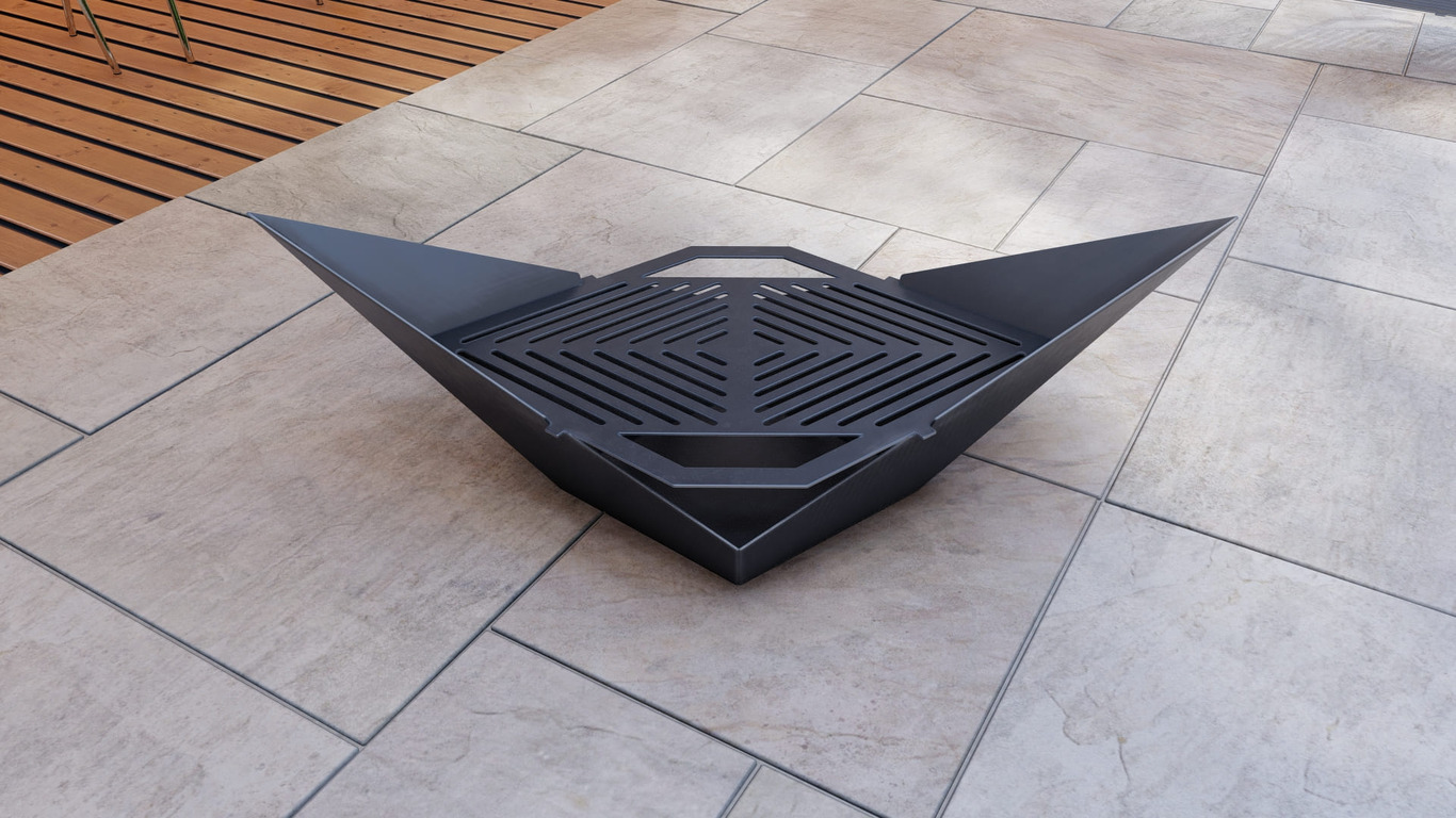 Paper Boat Fire Pit Grill. DXF, SVG files for plasma, laser cutting. Portable BBQ for Camping. Фото 10