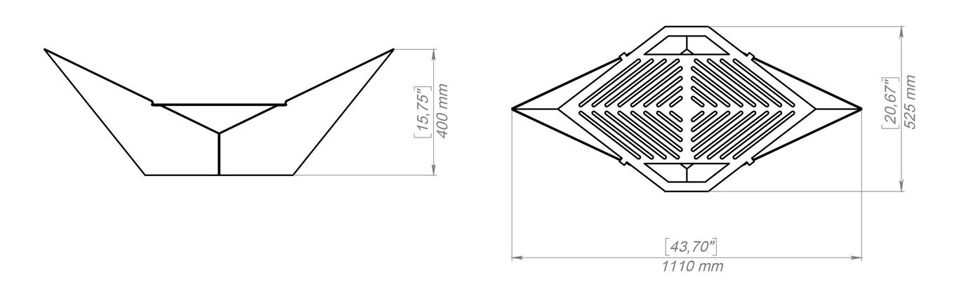 Paper Boat Fire Pit Grill. DXF, SVG files for plasma, laser cutting. Portable BBQ for Camping. Фото 14