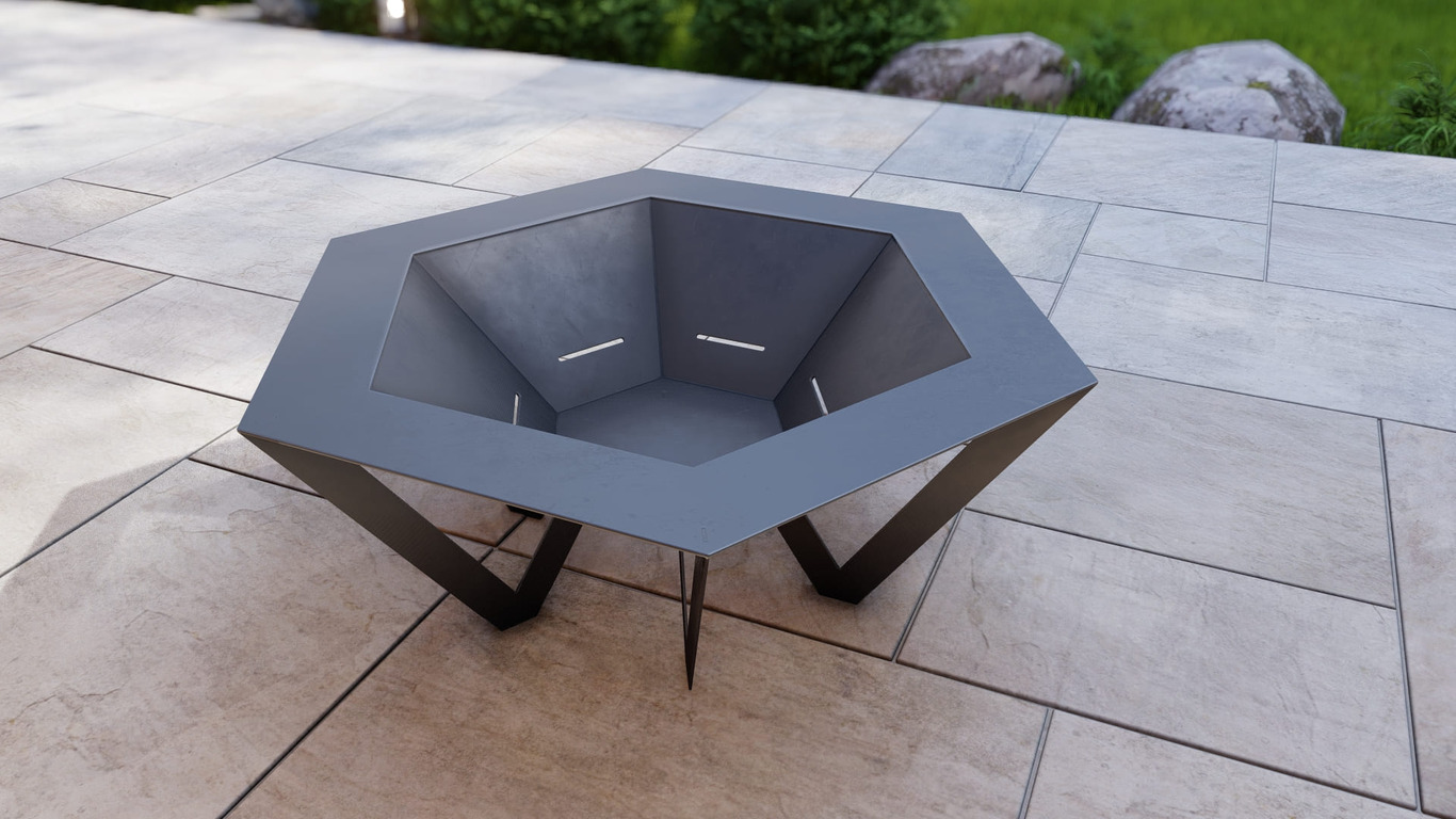 Hexagon Spider Fire Pit. DXF, SVG files for plasma, laser cutting. Фото 14