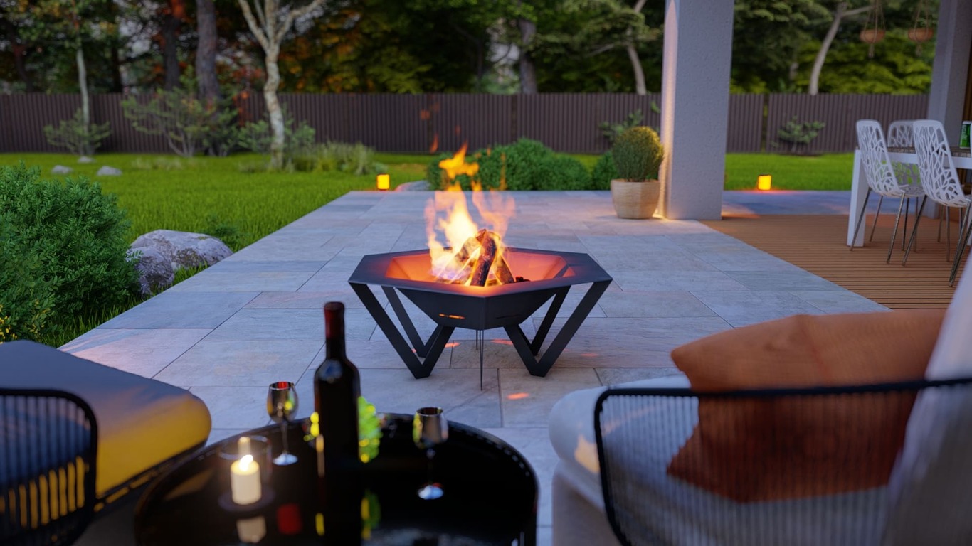 Hexagon Spider Fire Pit. DXF, SVG files for plasma, laser cutting. Фото 6