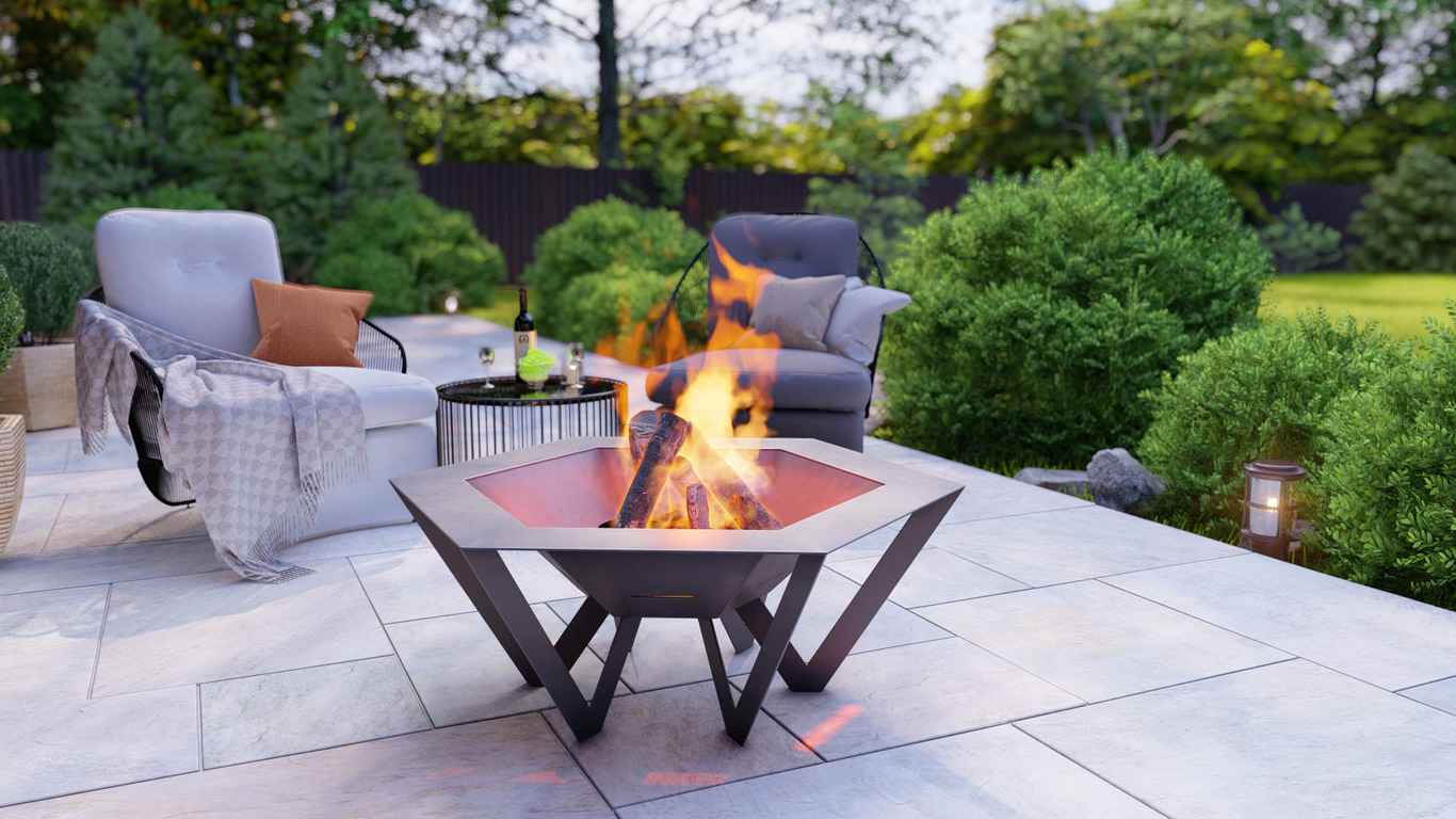 Hexagon Spider Fire Pit. DXF, SVG files for plasma, laser cutting. Фото 3