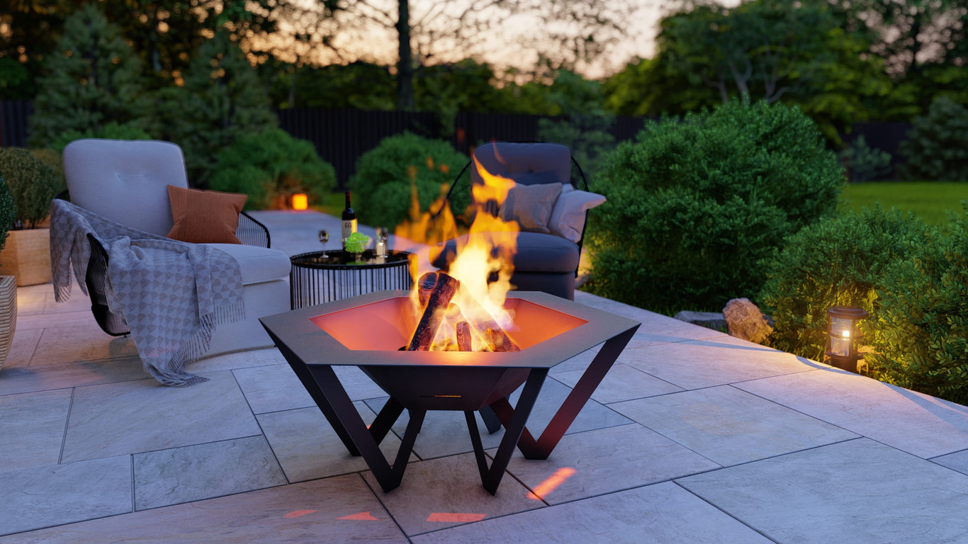 Hexagon Spider Fire Pit. DXF, SVG files for plasma, laser cutting. Фото 5