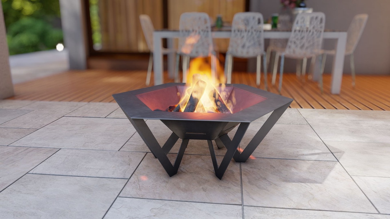Hexagon Spider Fire Pit. DXF, SVG files for plasma, laser cutting. Фото 7