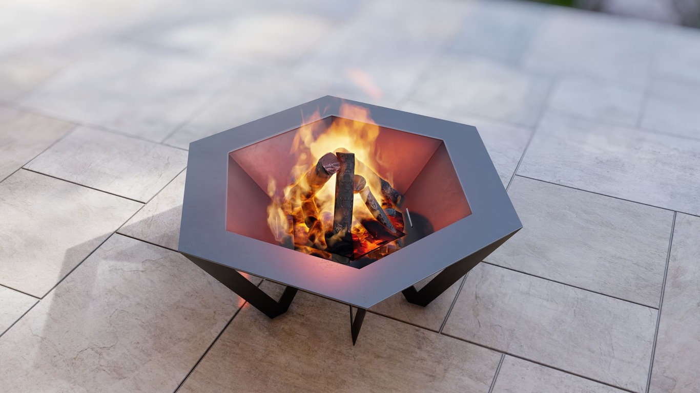 Hexagon Spider Fire Pit. DXF, SVG files for plasma, laser cutting. Фото 10