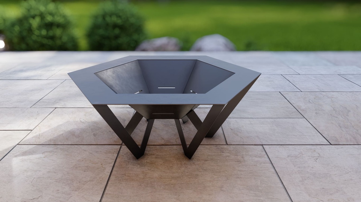 Hexagon Spider Fire Pit. DXF, SVG files for plasma, laser cutting. Фото 12