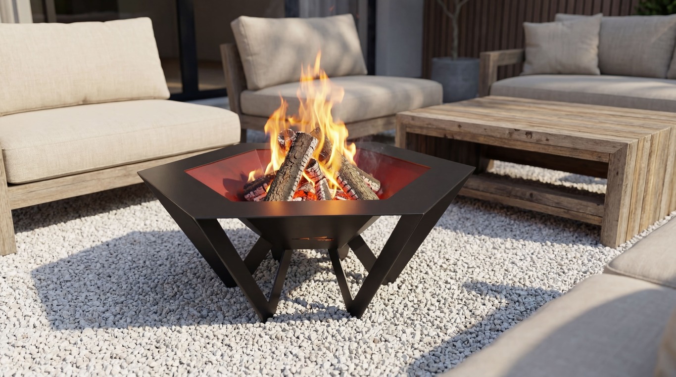 Hexagon Spider Fire Pit. DXF, SVG files for plasma, laser cutting