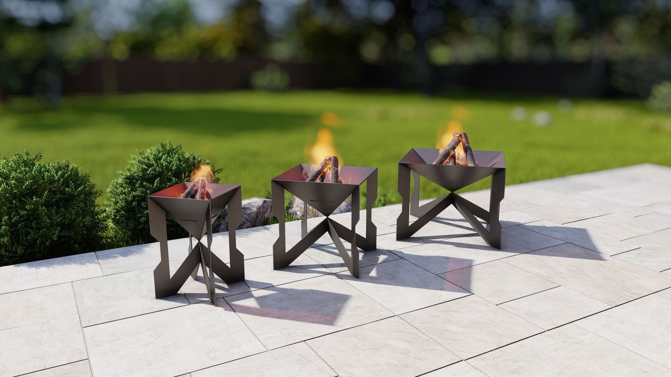 Hourglass Fire Pit Three Sizes. DXF, SVG files for plasma, laser cutting