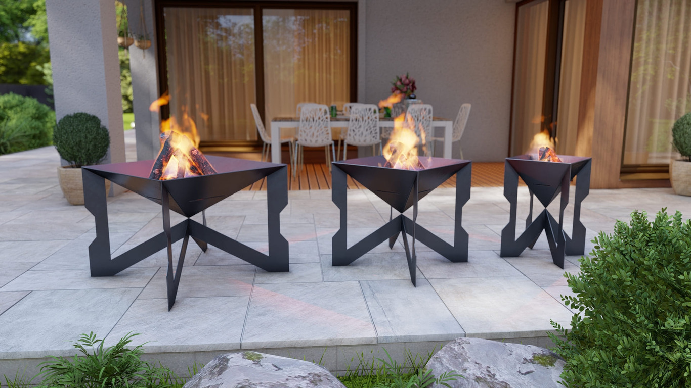 Hourglass Fire Pit Three Sizes. DXF, SVG files for plasma, laser cutting. Фото 2