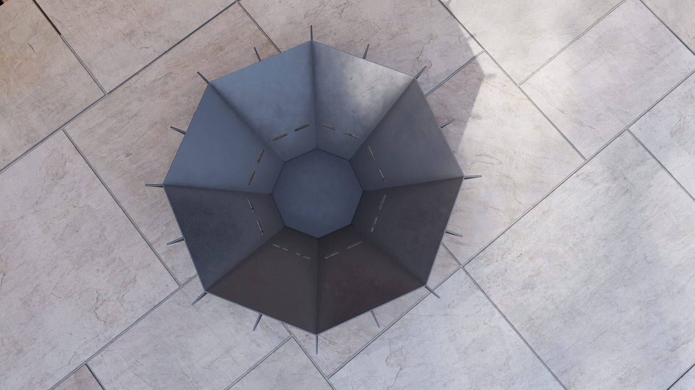 Octagon Chalice Infinity Fire Pit V1. DXF, SVG files for plasma, laser cutting. Фото 16