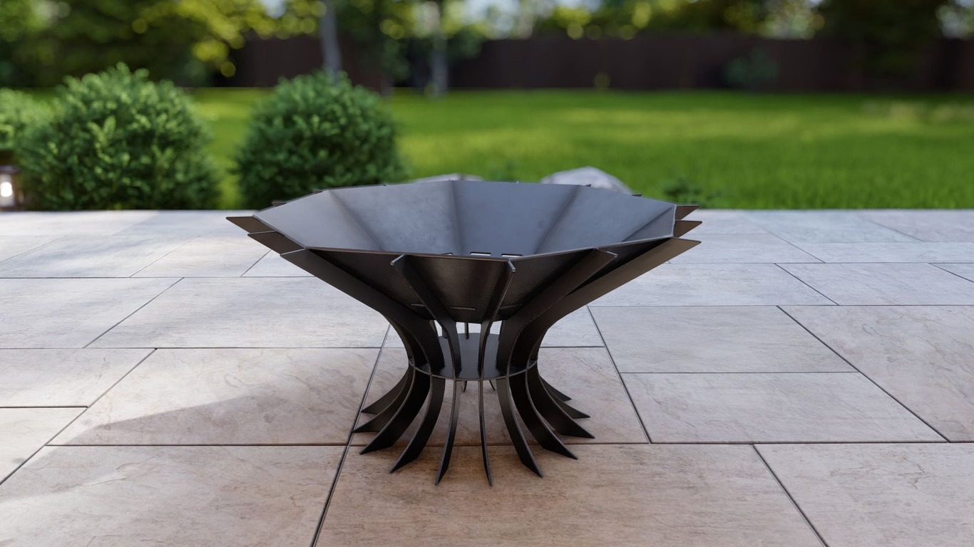 Octagon Chalice Infinity Fire Pit V1. DXF, SVG files for plasma, laser cutting. Фото 15