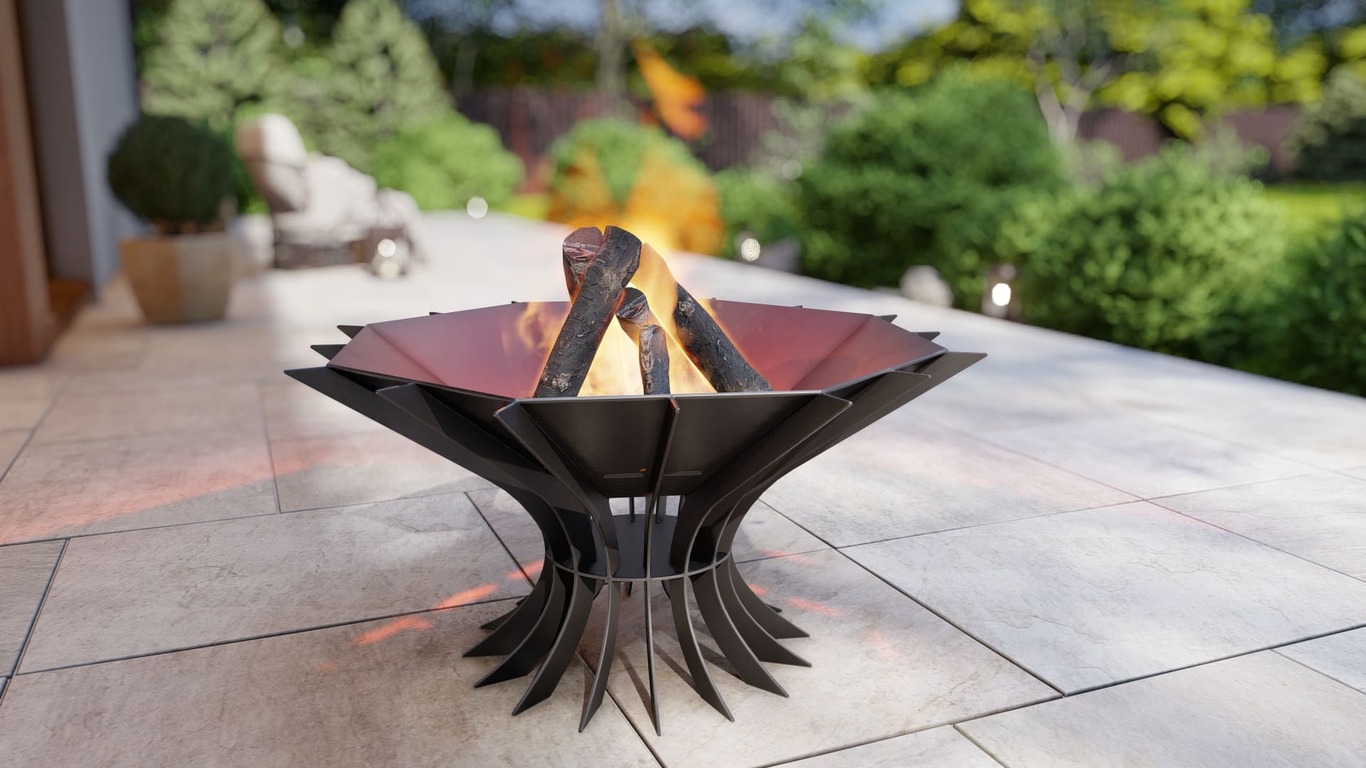 Octagon Chalice Infinity Fire Pit V1. DXF, SVG files for plasma, laser cutting. Фото 2