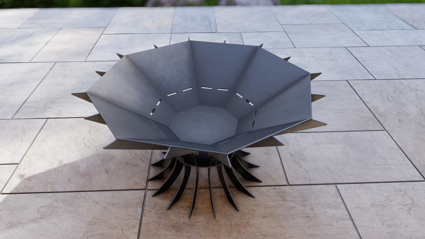 Octagon Chalice Infinity Fire Pit V1. DXF, SVG files for plasma, laser cutting. Фото 12