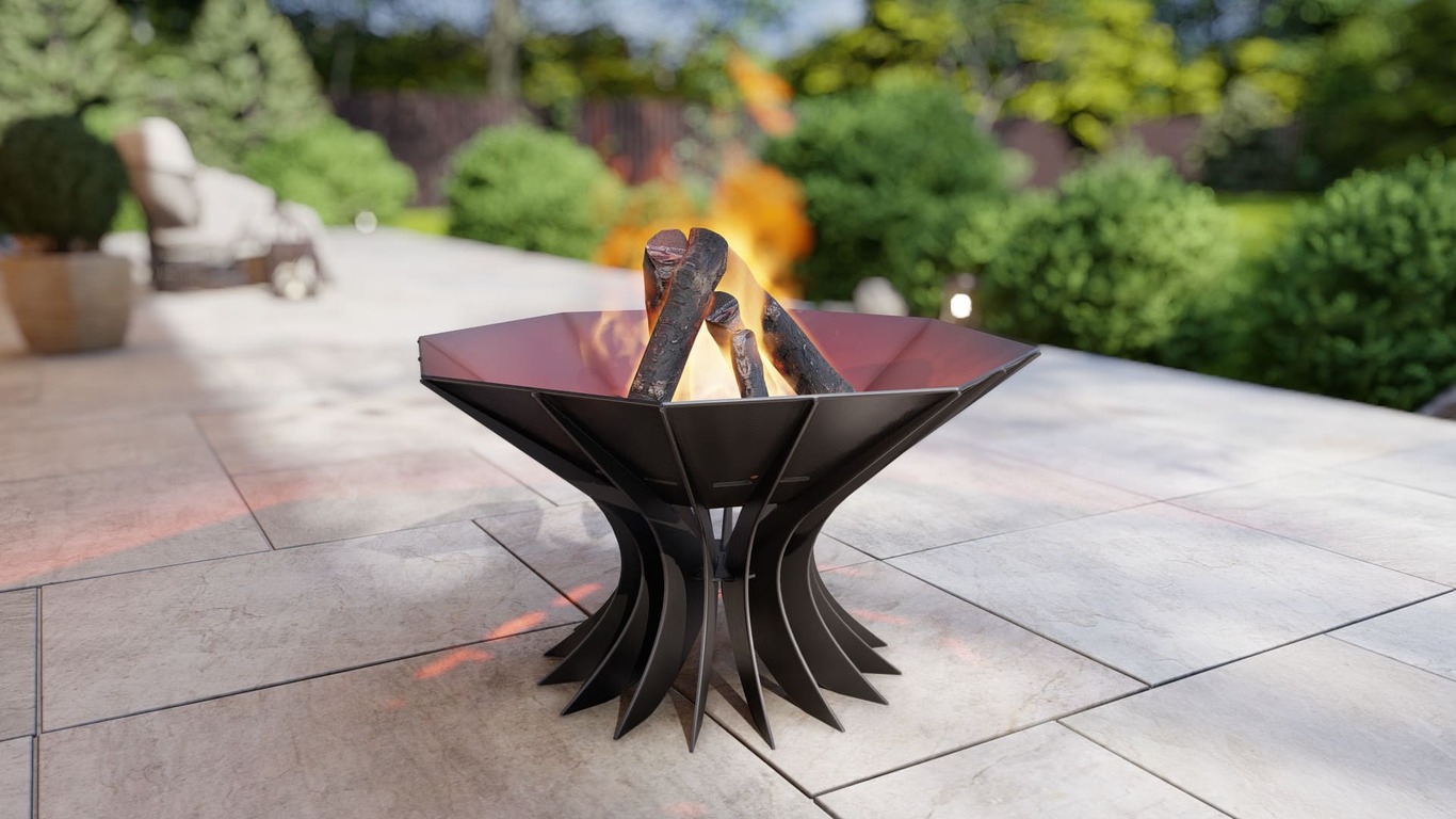 Octagon Chalice Infinity Fire Pit V3. DXF, SVG files for plasma, laser cutting. Фото 4