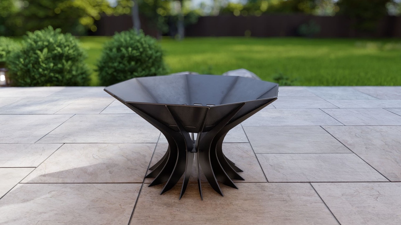 Octagon Chalice Infinity Fire Pit V3. DXF, SVG files for plasma, laser cutting. Фото 17