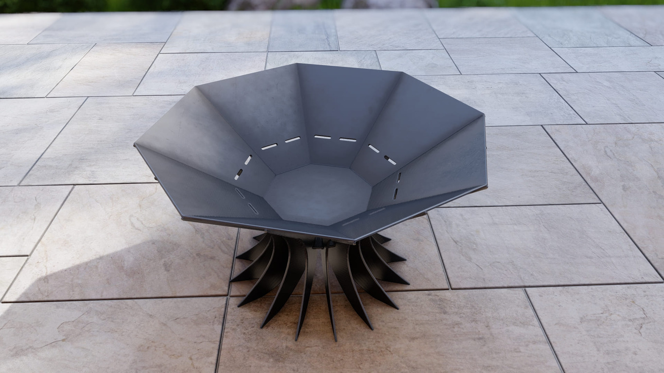 Octagon Chalice Infinity Fire Pit V3. DXF, SVG files for plasma, laser cutting. Фото 14