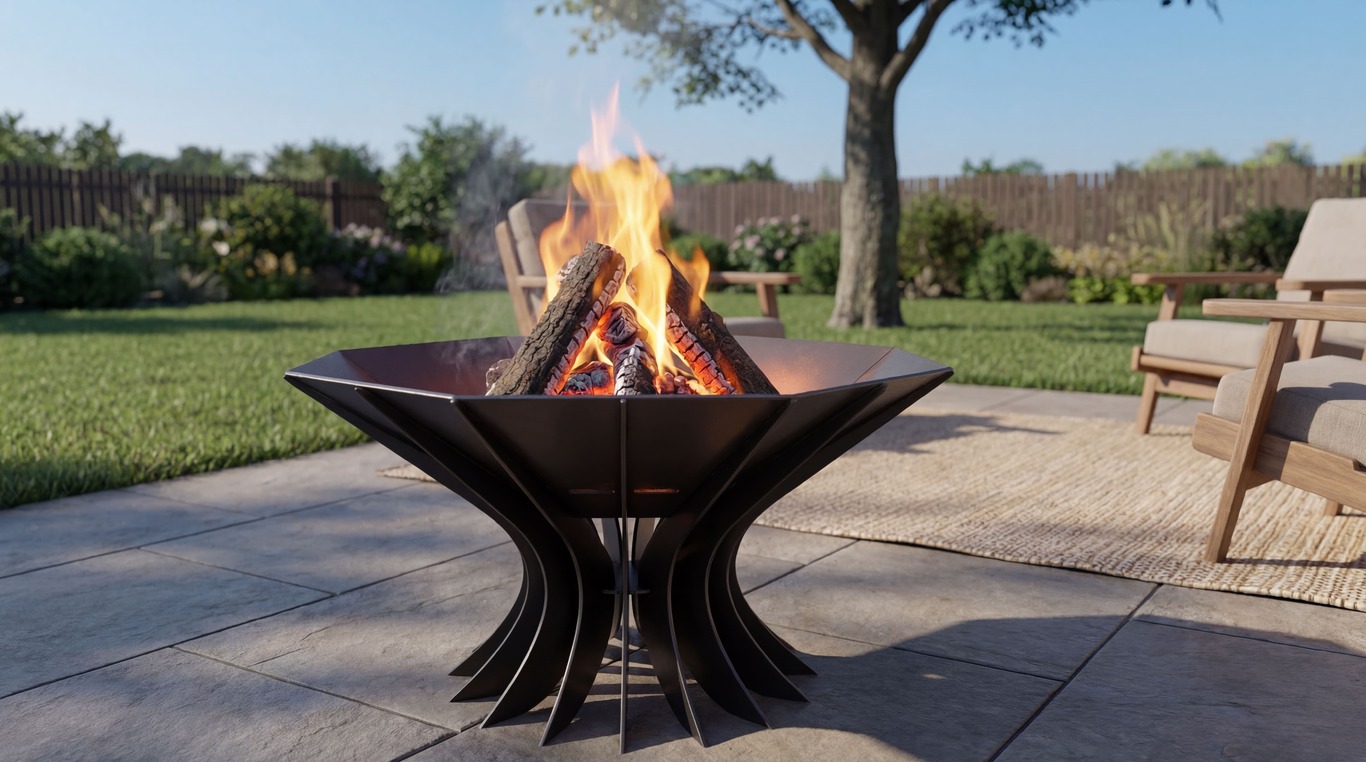 Octagon Chalice Infinity Fire Pit V3. DXF, SVG files for plasma, laser cutting. Фото 3