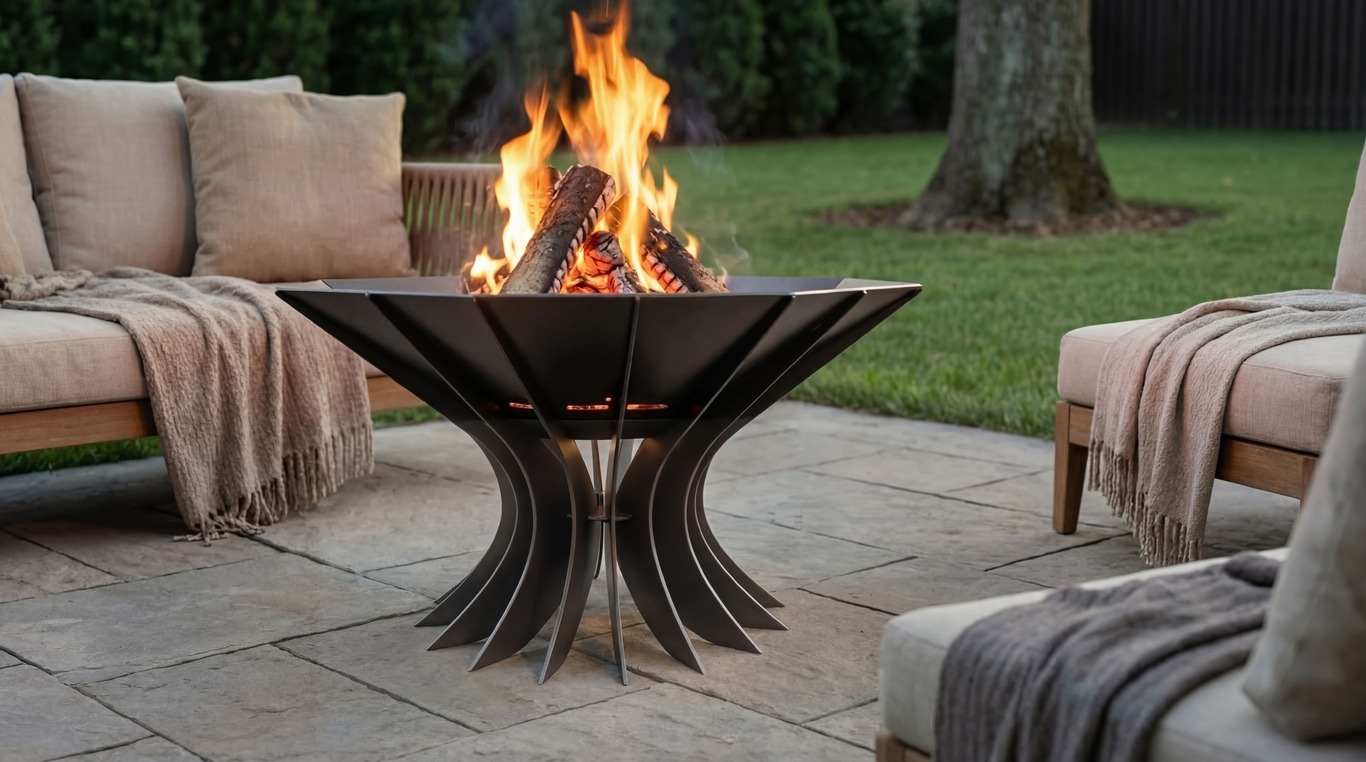 Octagon Chalice Infinity Fire Pit V3. DXF, SVG files for plasma, laser cutting