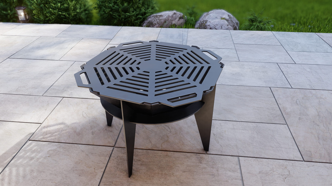 23-Inch Octagon Sky Fire Pit Grill. DXF, SVG files for plasma, laser cutting. Outdoor Barbecue. Фото 11
