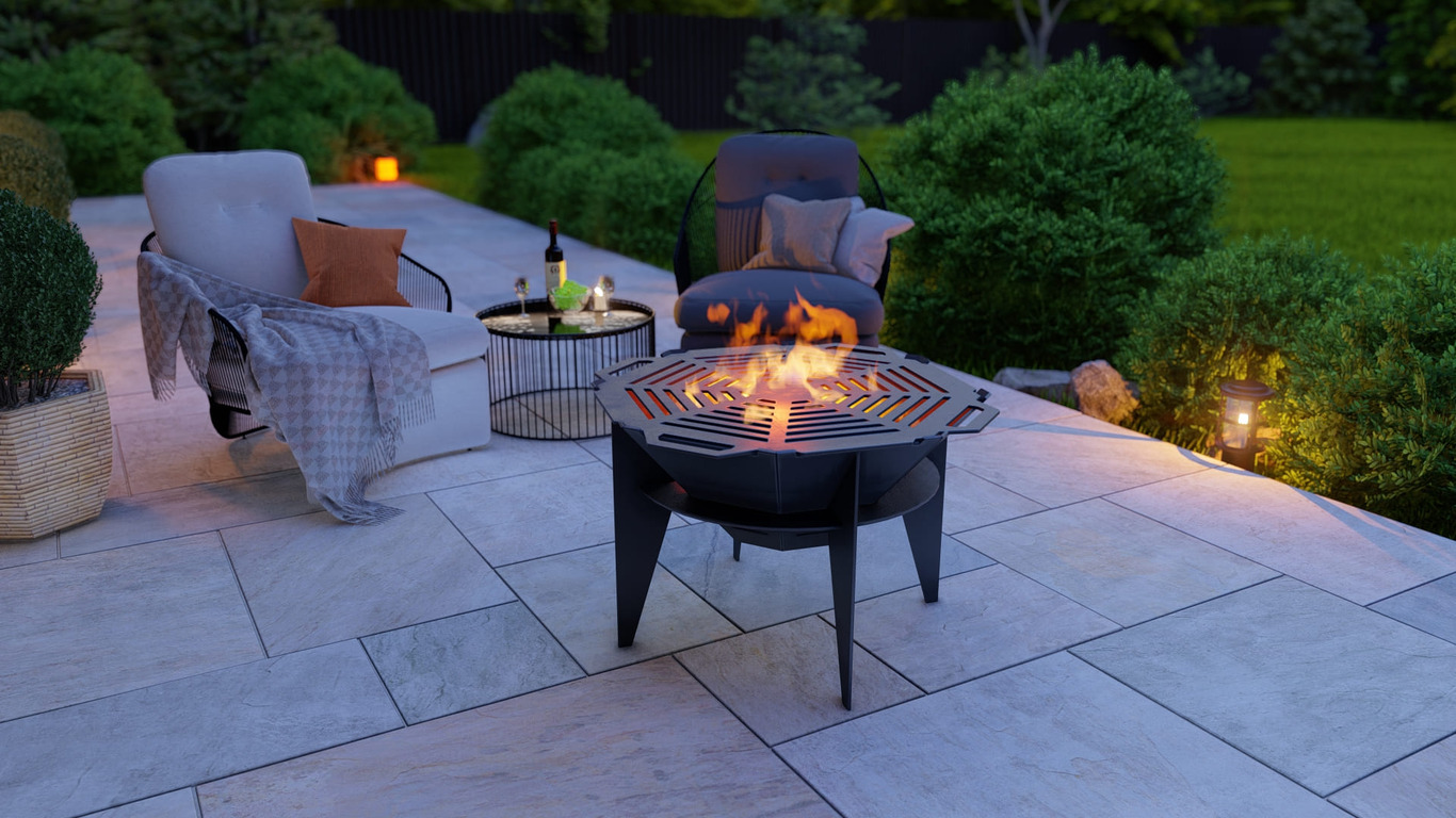 23-Inch Octagon Sky Fire Pit Grill. DXF, SVG files for plasma, laser cutting. Outdoor Barbecue. Фото 3