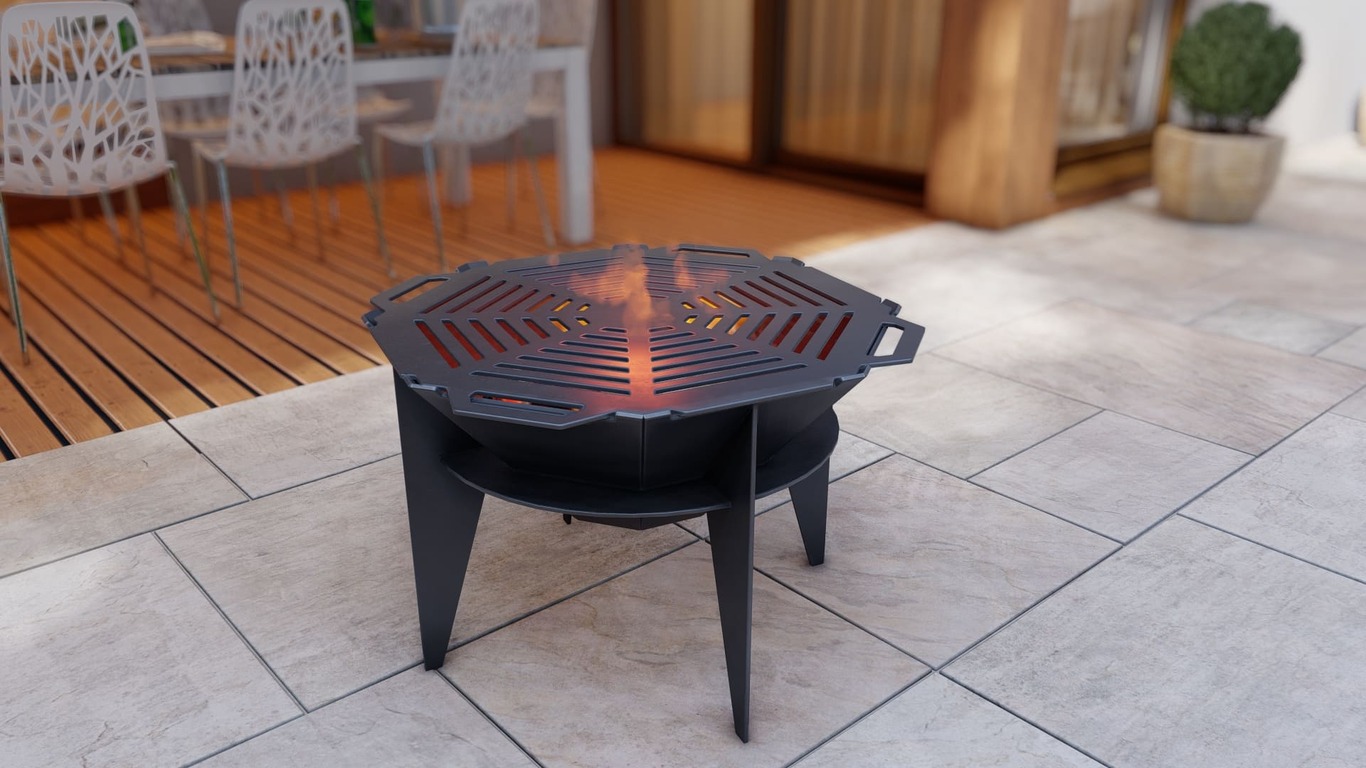 23-Inch Octagon Sky Fire Pit Grill. DXF, SVG files for plasma, laser cutting. Outdoor Barbecue. Фото 7