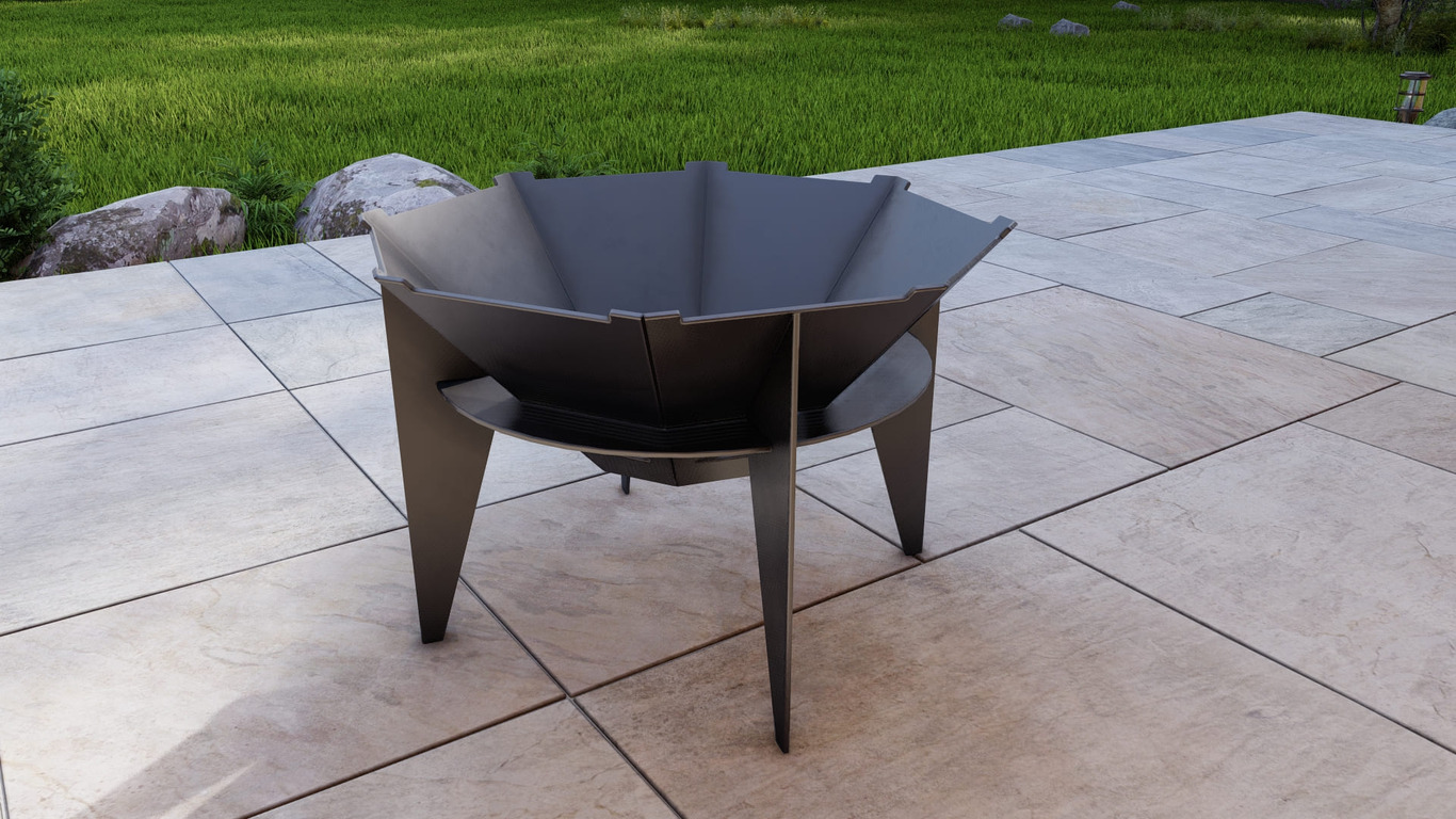 23-Inch Octagon Sky Fire Pit Grill. DXF, SVG files for plasma, laser cutting. Outdoor Barbecue. Фото 9