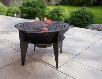 Braciere Ottagonale Cielo 580 mm con Griglia. File DXF, SVG per taglio plasma, laser. Barbecue da Esterno