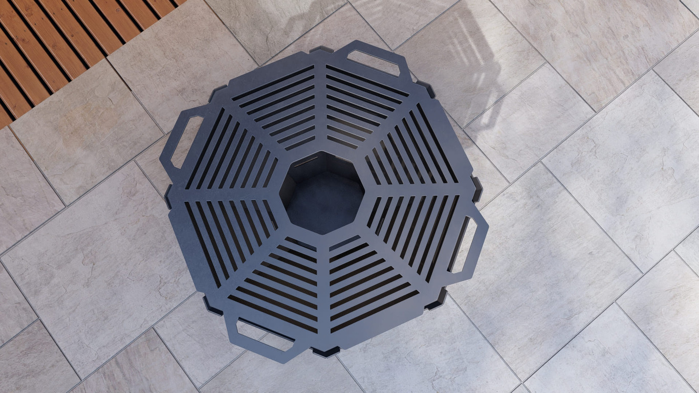 32-Inch Octagon Sky Fire Pit Grill. DXF, SVG files for plasma, laser cutting. Outdoor Barbecue. Фото 13