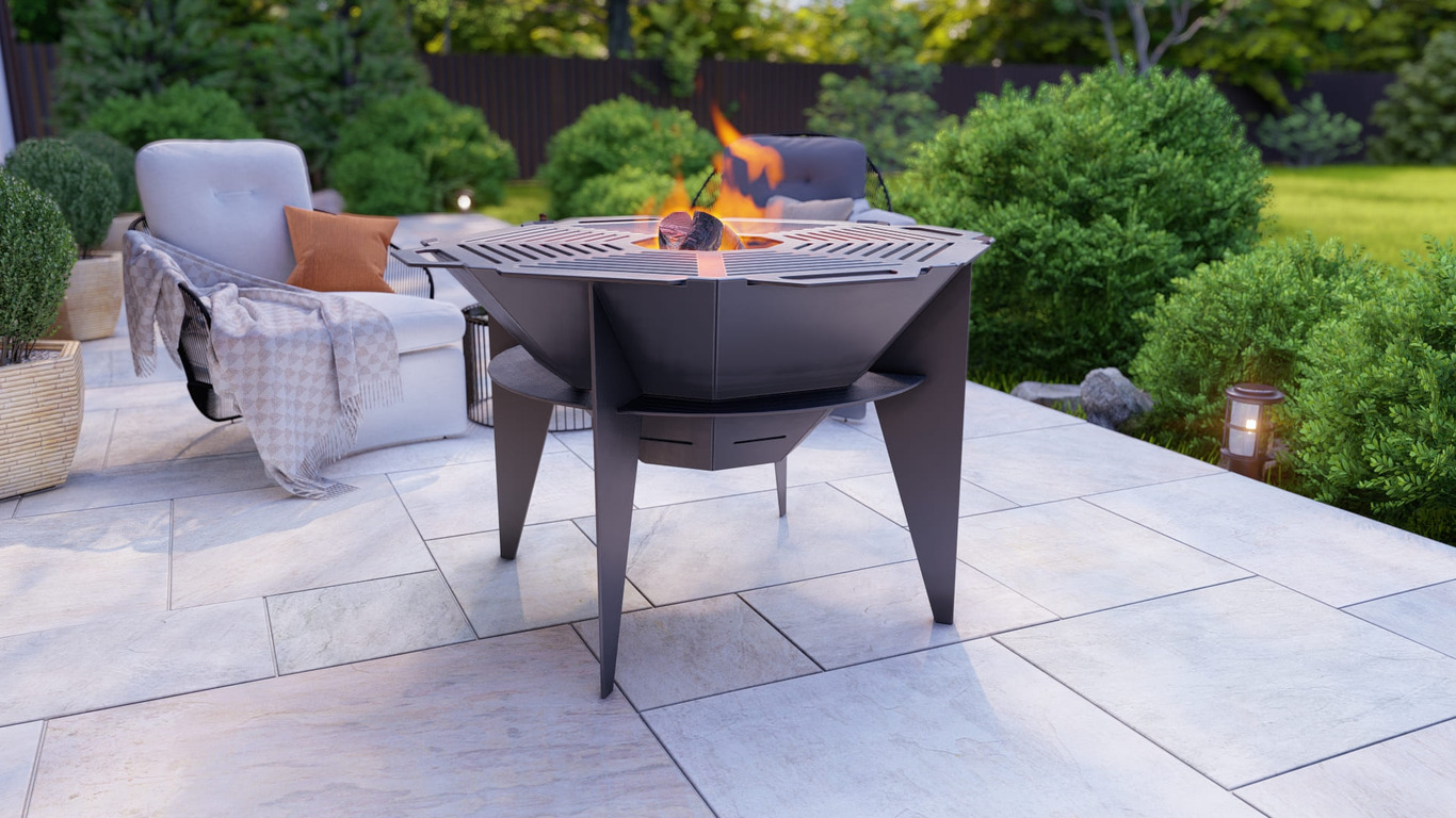 32-Inch Octagon Sky Fire Pit Grill. DXF, SVG files for plasma, laser cutting. Outdoor Barbecue. Фото 2